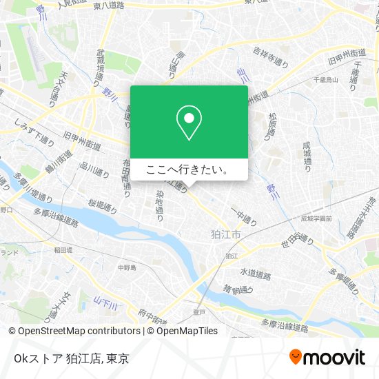Okストア 狛江店地図