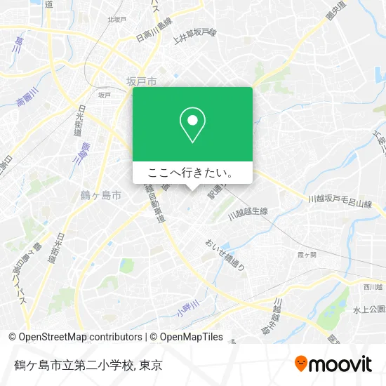 鶴ケ島市立第二小学校地図