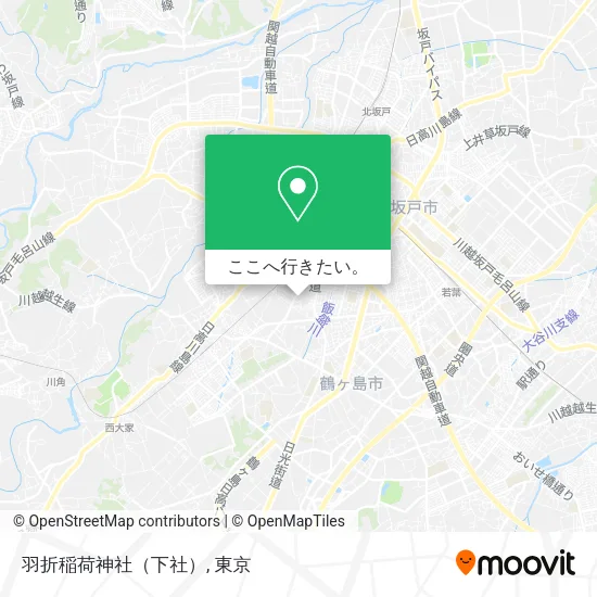 羽折稲荷神社（下社）地図