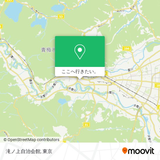 滝ノ上自治会館地図