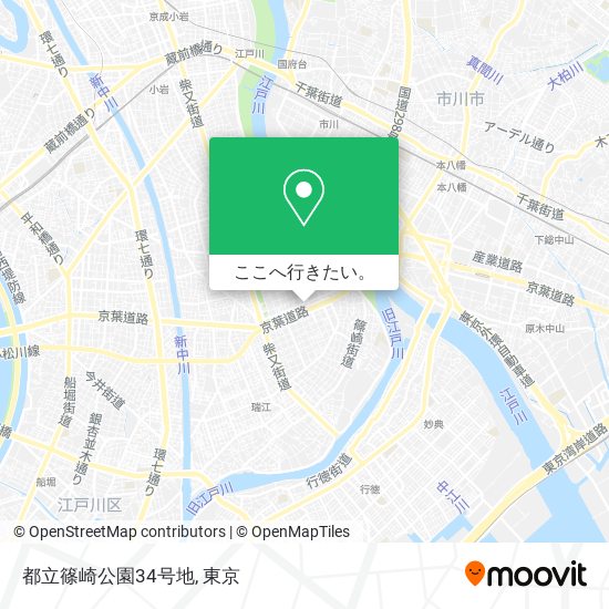 都立篠崎公園34号地地図