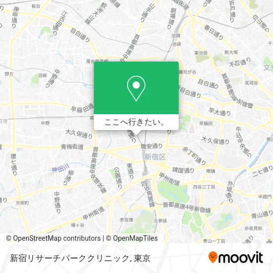 新宿リサーチパーククリニック地図