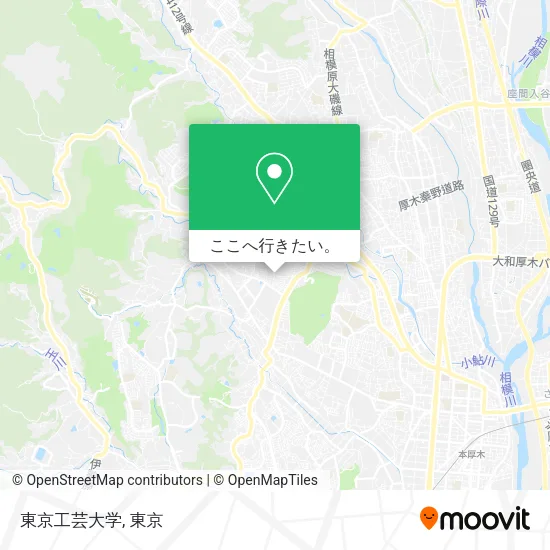 東京工芸大学地図