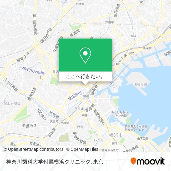 神奈川歯科大学付属横浜クリニック地図