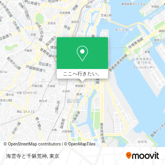 海雲寺と千躰荒神地図