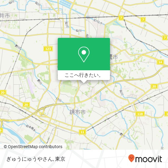 ぎゅうにゅうやさん地図