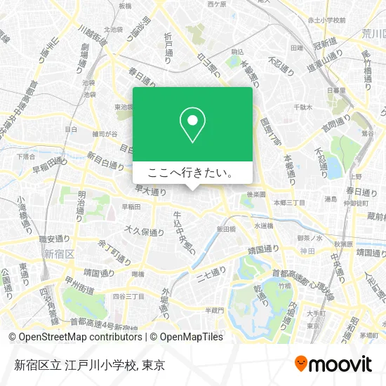 新宿区立 江戸川小学校地図