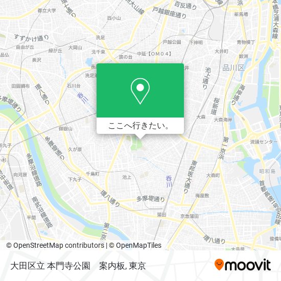 大田区立 本門寺公園　案内板地図