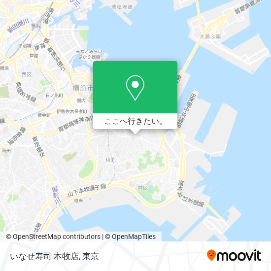 いなせ寿司 本牧店地図