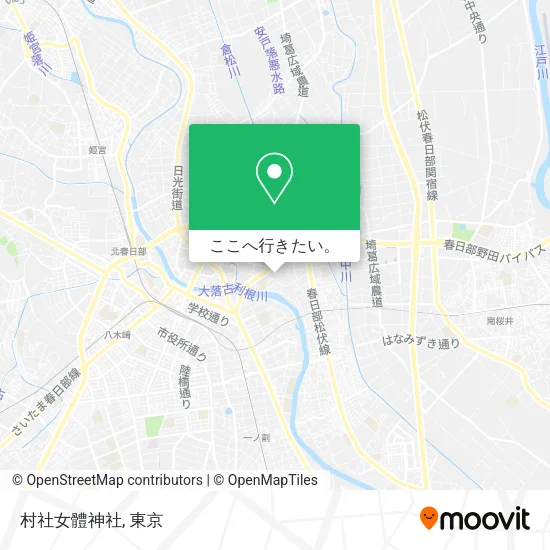 村社女體神社地図