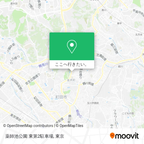 薬師池公園 東第2駐車場地図