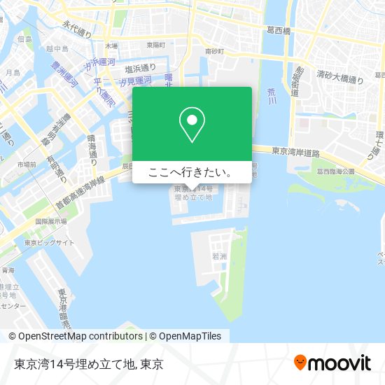 東京湾14号埋め立て地地図
