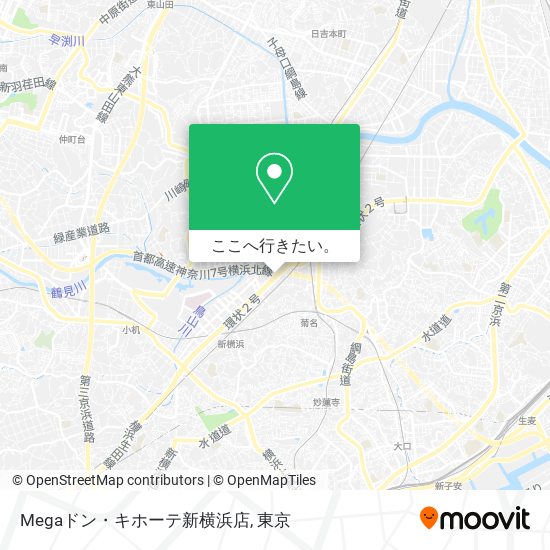 Megaドン・キホーテ新横浜店地図