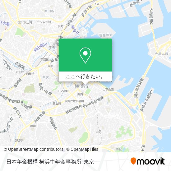 日本年金機構 横浜中年金事務所地図