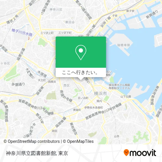 神奈川県立図書館新館地図