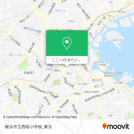 横浜市立西前小学校地図