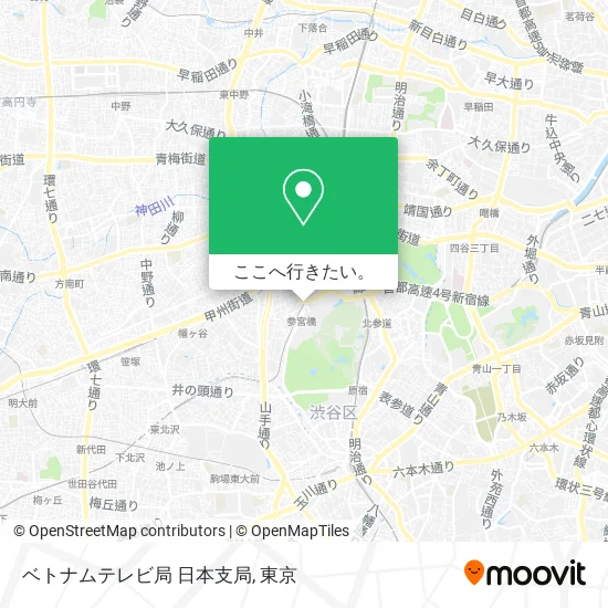 ベトナムテレビ局 日本支局地図