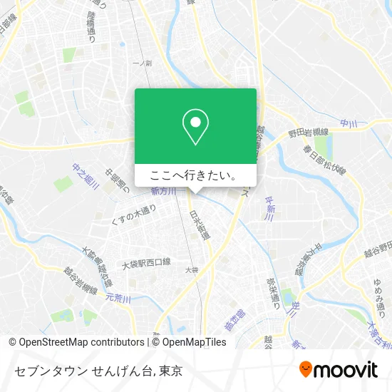 セブンタウン せんげん台地図