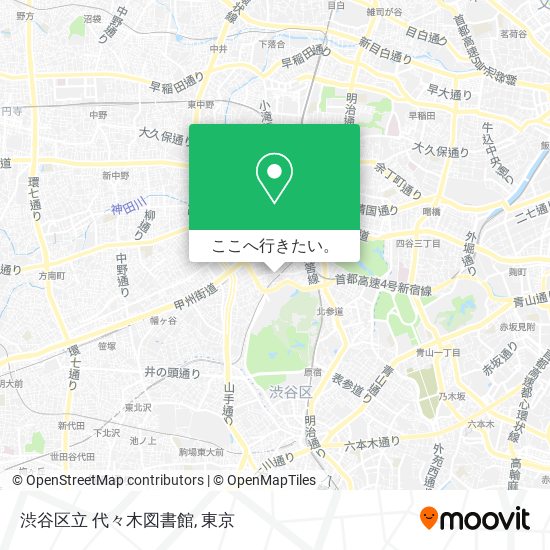 渋谷区立 代々木図書館地図