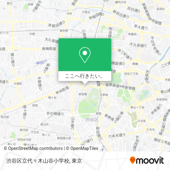 渋谷区立代々木山谷小学校地図