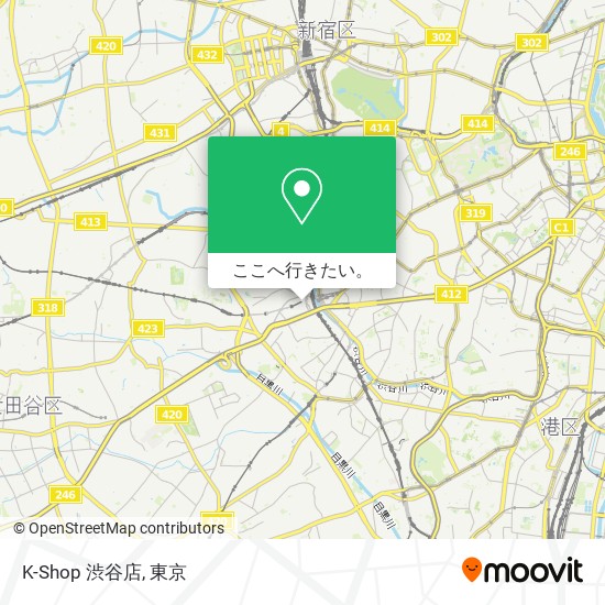 K-Shop 渋谷店地図