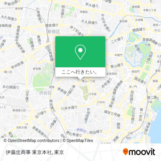 伊藤忠商事 東京本社地図