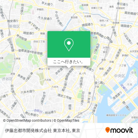伊藤忠都市開発株式会社 東京本社地図