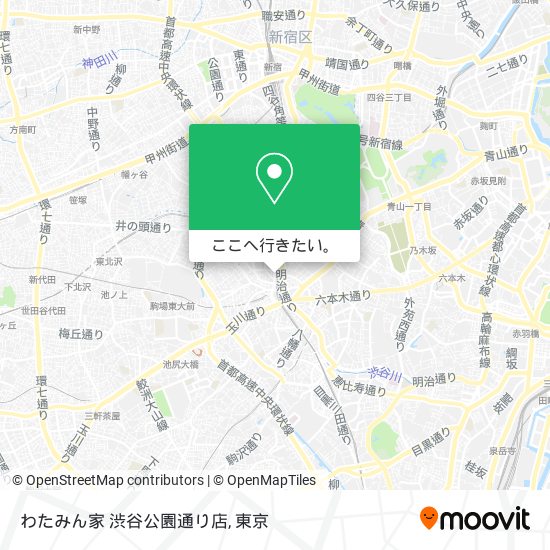 わたみん家 渋谷公園通り店地図