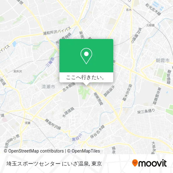 埼玉スポーツセンター にいざ温泉地図