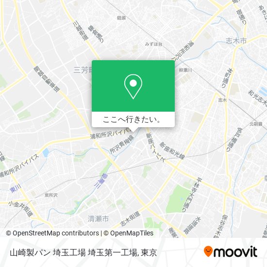 山崎製パン 埼玉工場 埼玉第一工場地図