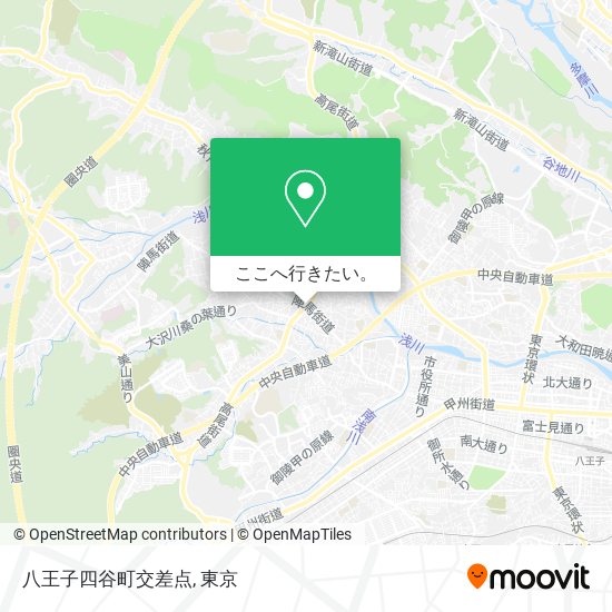 八王子四谷町交差点地図
