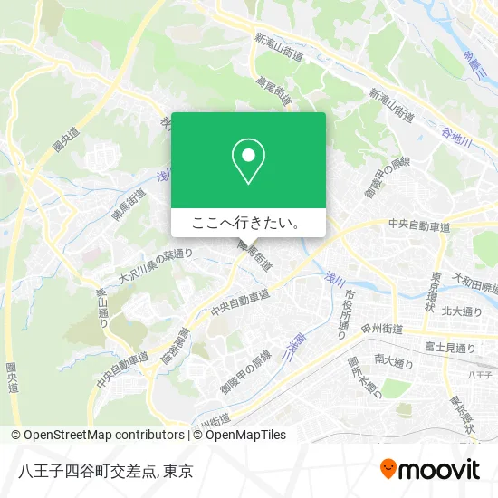 八王子四谷町交差点地図