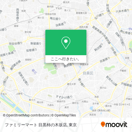 ファミリーマート 目黒柿の木坂店地図
