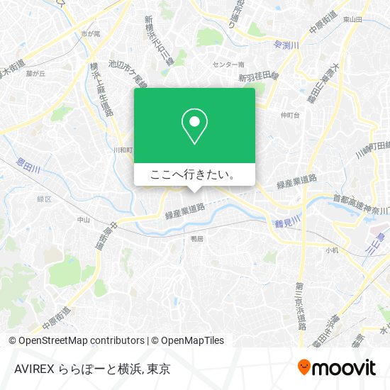 AVIREX ららぽーと横浜地図