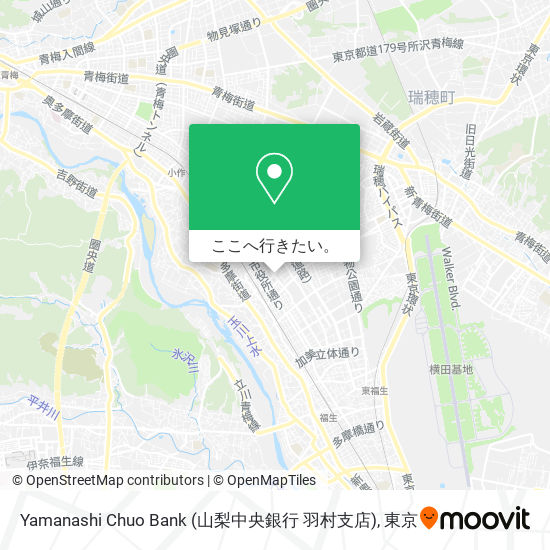 Yamanashi Chuo Bank (山梨中央銀行 羽村支店)地図