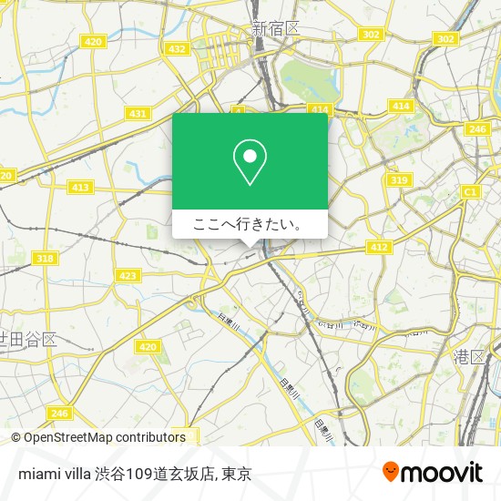 miami villa 渋谷109道玄坂店地図