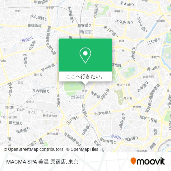 MAGMA SPA 美温 原宿店地図