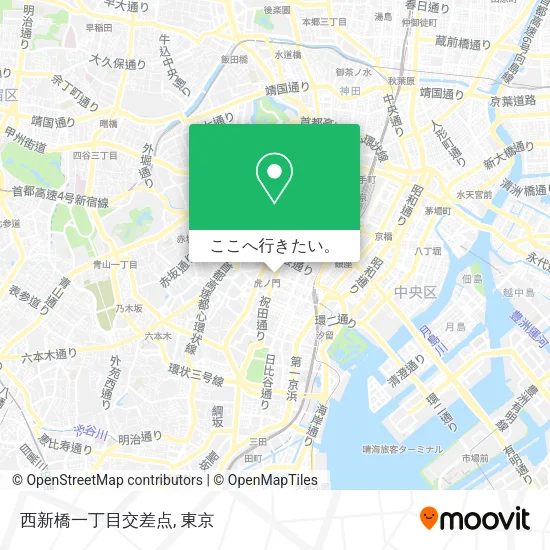 西新橋一丁目交差点地図