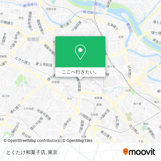 とくたけ和菓子店地図