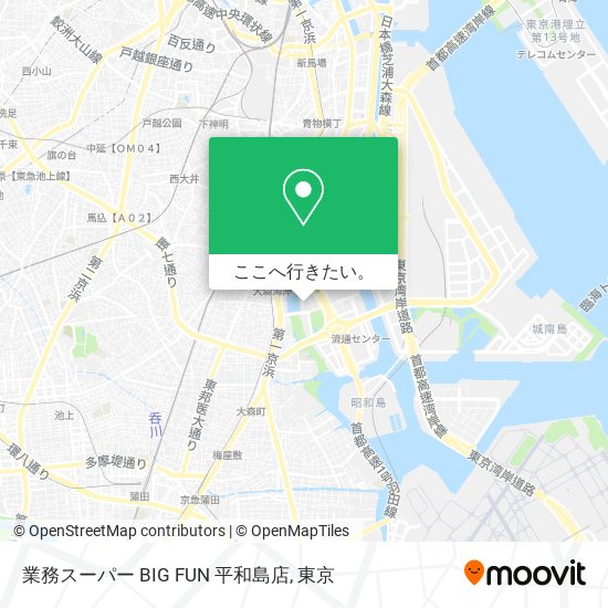 業務スーパー BIG FUN 平和島店地図