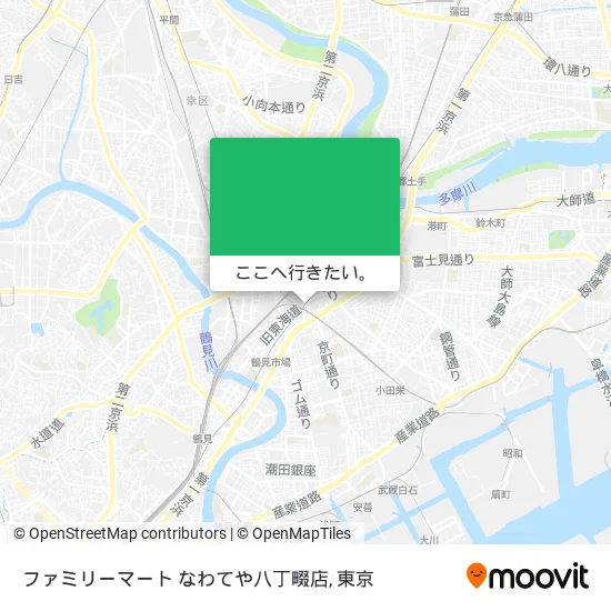 ファミリーマート なわてや八丁畷店地図