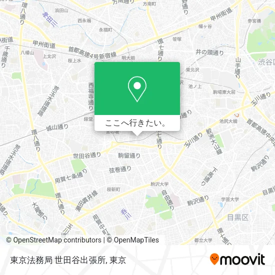 東京法務局 世田谷出張所地図