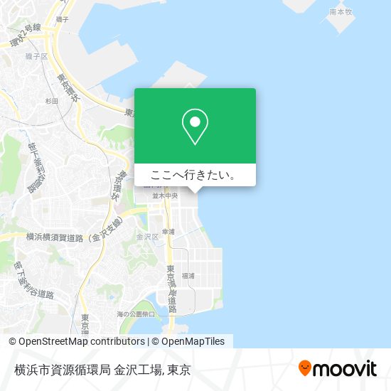 横浜市資源循環局 金沢工場地図