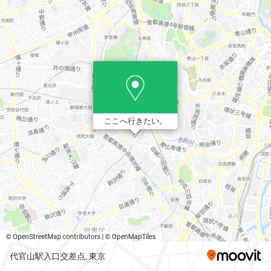 代官山駅入口交差点地図