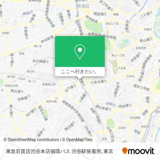 東急百貨店渋谷本店循環バス 渋谷駅発着所地図