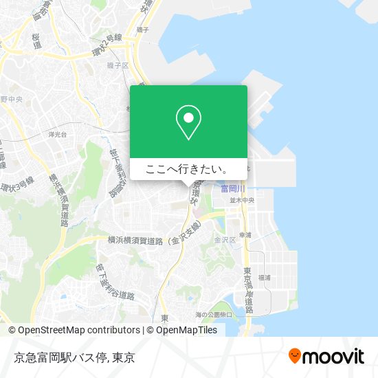 京急富岡駅バス停地図