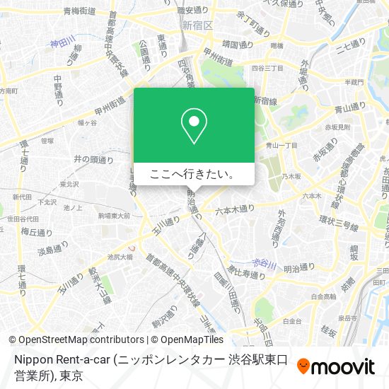 Nippon Rent-a-car (ニッポンレンタカー 渋谷駅東口営業所)地図