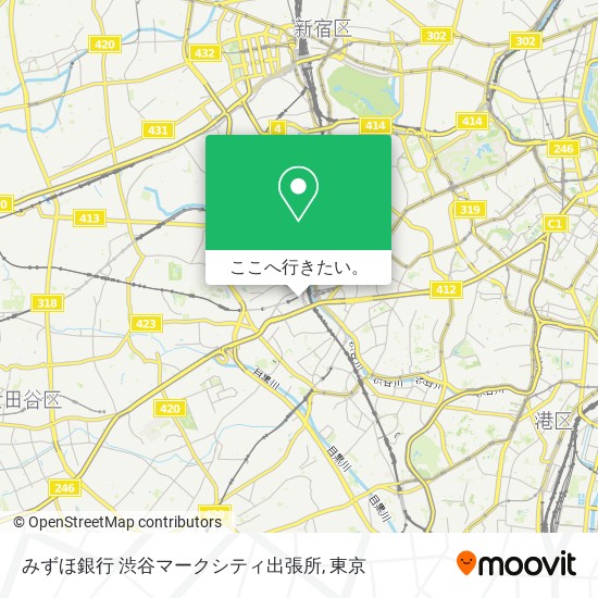 みずほ銀行 渋谷マークシティ出張所地図