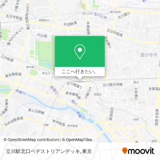 立川駅北口ペデストリアンデッキ地図