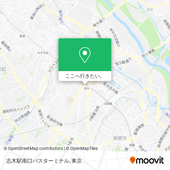 志木駅南口バスターミナル地図